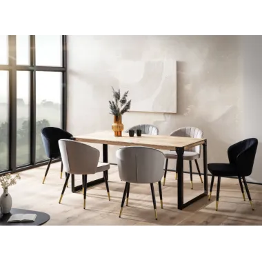 Wohnling Stół do jadalni Industrial akacja 160 x 80 x 76 cm / WL7.048