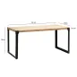 Wohnling Stół do jadalni Industrial akacja 180 x 90 x 76 cm / WL7.049