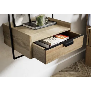 Wohnling Szafka nocna FUTURE wisząca naturalne mango 44 x 45 x 35cm / WL7.160