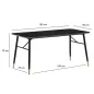 WOHNLING Stół do jadalni PARIS optyka czarnego marmuru 160x80x76cm / WL6.960