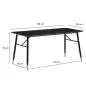 WOHNLING Stół do jadalni PARIS optyka czarnego marmuru 180x90x76cm / WL6.962