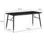WOHNLING Stół do jadalni PARIS optyka czarnego marmuru 200x90x76cm / WL6.964 WOHNLING Stół do jadalni PARIS optyka czarnego marmuru 200x90x76cm / WL6.964