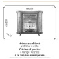 MELODIA Włoska witryna z meandrem Versace 4 drzwiowa 205cm / ArredoClassic MELODIA Włoska witryna z meandrem Versace 4 drzwiowa 205cm / ArredoClassic