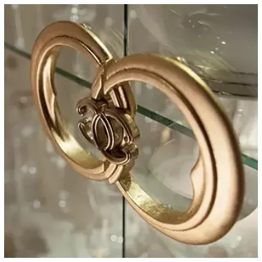 MELODIA Włoska witryna 1 drzwiowa z meandrem Versace 96cm / ArredoClassic