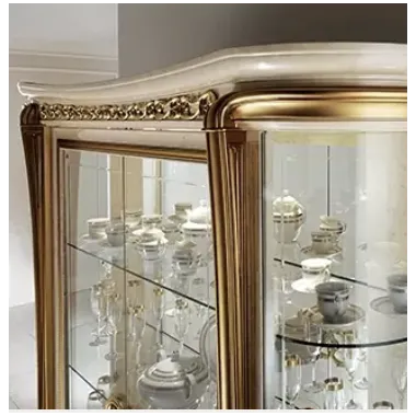 MELODIA Włoska witryna 1 drzwiowa z meandrem Versace 96cm / ArredoClassic