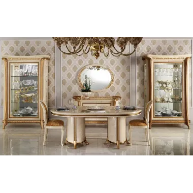 MELODIA Włoska witryna 1 drzwiowa z meandrem Versace 96cm / ArredoClassic