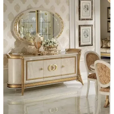 MELODIA Włoska witryna 1 drzwiowa z meandrem Versace 96cm / ArredoClassic