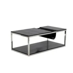 Stolik kawowy z miejscem na gazety czarny 120 x 60 x 42cm / 141233000N