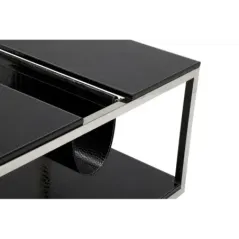 Stolik kawowy z miejscem na gazety czarny 120 x 60 x 42cm / 141233000N