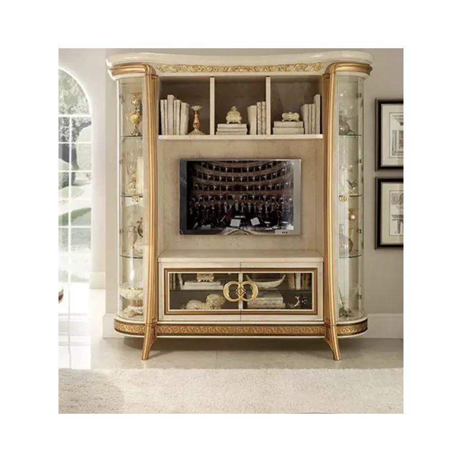 MELODIA Włoski Regał Ścianka TV do salonu 205cm / ArredoClassic MELODIA Włoski Regał Ścianka TV do salonu 205cm / ArredoClassic
