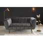 Invicta Sofa NOBLESSE 2 osobowa szary aksamit 165cm / 45050 Invicta Sofa NOBLESSE 2 osobowa szary aksamit 165cm / 45050