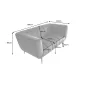 Invicta Sofa NOBLESSE 2 osobowa szary aksamit 165cm / 45050 Invicta Sofa NOBLESSE 2 osobowa szary aksamit 165cm / 45050
