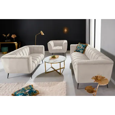 Invicta Sofa Noblesse 2 osobowa szampański aksamit 165cm / 44537
