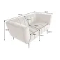 Invicta Sofa NOBLESSE 2 osobowa szampański aksamit 165cm / 44537 Invicta Sofa NOBLESSE 2 osobowa szampański aksamit 165cm / 44537