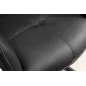 Invicta Krzesło EUPHORIA skórzane czarne obrotowe 180° / 45859 Invicta Krzesło EUPHORIA skórzane czarne obrotowe 180° / 45859
