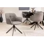 Invicta Krzesło EUPHORIA skórzane taupe obrotowe 180° / 45862