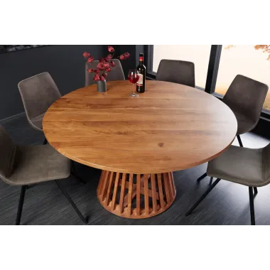 Invicta Stół do jadalni MAISON JADE akacja Ø130cm / 43339