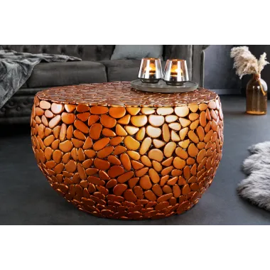 Stolik Stone Mosaic 72cm miedź / 41434