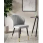 Wohnling Krzesło tapicerowane VENEZIA szary aksamit 47cm / WL6.950 Wohnling Krzesło tapicerowane VENEZIA szary aksamit 47cm / WL6.950