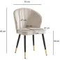 Wohnling Krzesło tapicerowane VENEZIA beżowy aksamit 47cm / WL6.949 Wohnling Krzesło tapicerowane VENEZIA beżowy aksamit 47cm / WL6.949