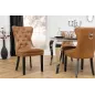 Invicta Krzesło CASTLE imitacja skóry cognac brown 50cm / 44586
