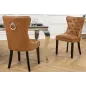 Invicta Krzesło CASTLE imitacja skóry cognac brown 50cm / 44586