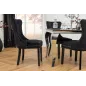Invicta Krzesło CASTLE stylu barokowym velvet black 50cm / 44587