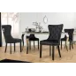 Invicta Krzesło CASTLE stylu barokowym velvet black 50cm / 44587