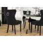Invicta Krzesło CASTLE stylu barokowym velvet black 50cm / 44587