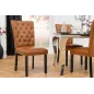Invicta Krzesło CASTLE imitacja skóry cognac brown 46cm / 44589