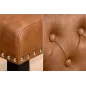 Invicta Krzesło CASTLE imitacja skóry cognac brown 46cm / 44589