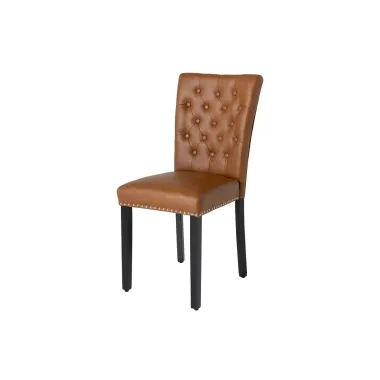 Invicta Krzesło CASTLE imitacja skóry cognac brown 46cm / 44589