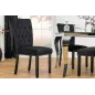 Invicta Krzesło CASTLE velvet black 46cm / 44590 Invicta Krzesło CASTLE velvet black 46cm / 44590