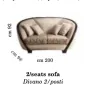 MODIGLIANI Włoska Sofa 2 osobowa tapicerowana 200 x 92 x 98cm / Arredoclassic MODIGLIANI Włoska Sofa 2 osobowa tapicerowana 200 x 92 x 98cm / Arredoclassic