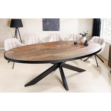 Invicta Stół do jadalni oval MOUNTAIN SOUL MDF 240cm / 45671