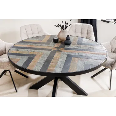 Invicta Stół do jadalni MOUNTAIN SOUL MDF Ø 120cm / 45672