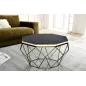 Invicta Stolik kawowy DIAMOND poliżywica mosiądz 70cm / 45215