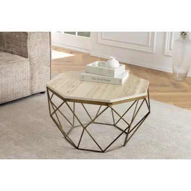 Invicta Stolik kawowy DIAMOND trawertyt 70cm / 45204
