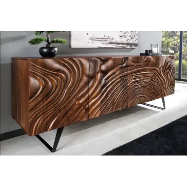 Invicta FLUID Komoda lite drewno akacji brązowa 3D 175cm / 45593