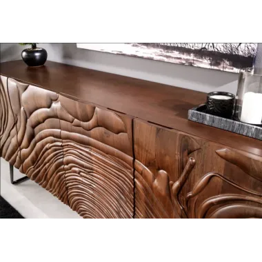 Invicta FLUID Komoda lite drewno akacji brązowa 3D 175cm / 45593