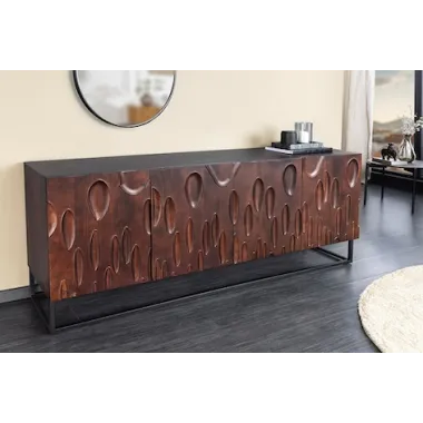 Invicta DUNE Komoda lite drewno akacji orzechowy brąz 3D 175cm / 45596