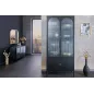 Invicta Witryna PARIS szkło żebrowane czarne 110cm / 43330