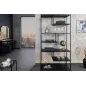Invicta Regał Dura Steel metal czarny 90 x 180 x 40cm / 43327