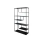Invicta Regał Dura Steel metal czarny 90 x 180 x 40cm / 43327