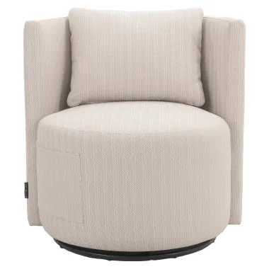 Krzesło obrotowe do jadalni na zewnątrz Marlin beżowe (22080 Beige) - Richmond