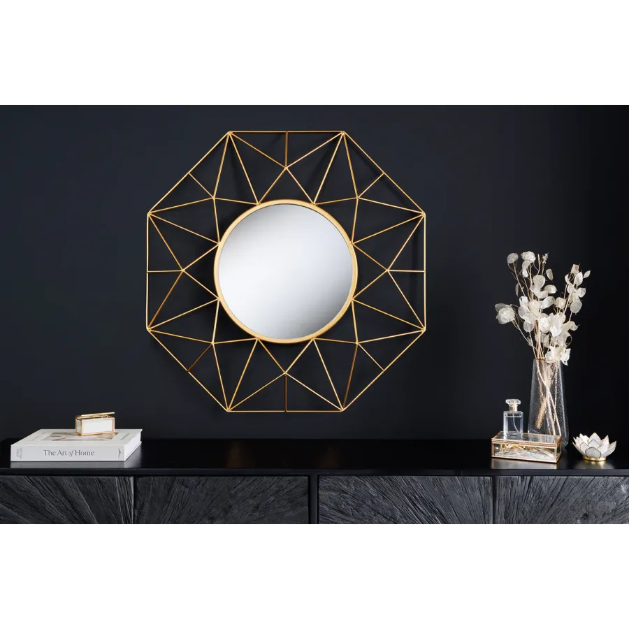Invicta Lustro ścienne DIAMOND złote 80cm / 43733