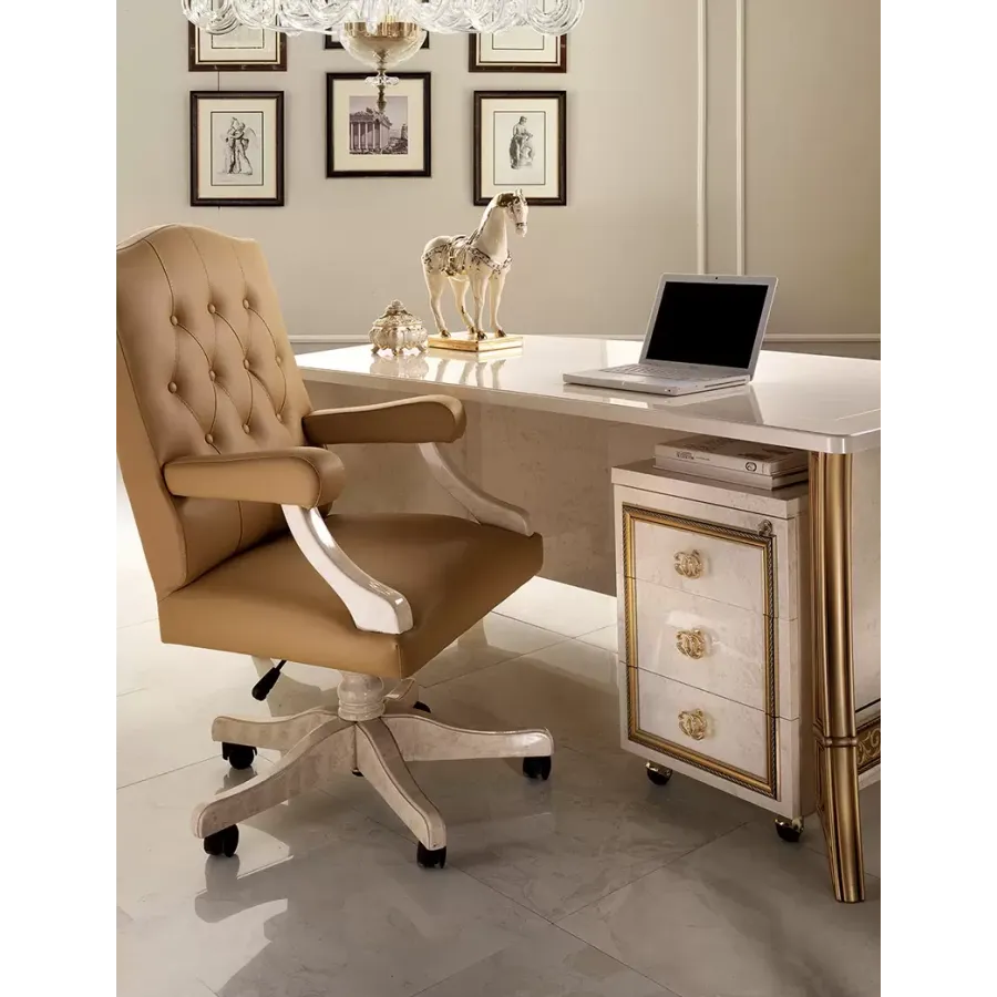 MELODIA Włoski fotel biurowy obrotowy z podłokietnikami 66 X 110 X 70cm / ArredoClassic MELODIA Włoski fotel biurowy obrotowy z podłokietnikami 66 X 110 X 70cm / ArredoClassic