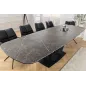 Invicta Stół PAPILLON rozkładany ceramiczny optyka marmuru grafitowego 180-220-260cm / 45179