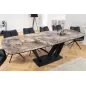 Invicta Stół PAPILLON rozkładany ceramiczny optyka marmuru taupe 180-220-260cm / 45178