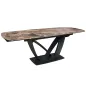 Invicta Stół PAPILLON rozkładany ceramiczny optyka marmuru taupe 180-220-260cm / 45178